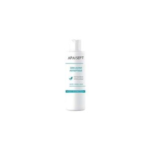 Soin lavant antiseptique Apaisept 200 ml, nettoie en douceur tout en désinfectant la peau, idéal pour l’hygiène quotidienne, disponible en parapharmacie à Kénitra et parapharmacie en ligne.