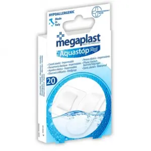 Megaplast Aquastop pansement boîte 20, pansements imperméables et protecteurs pour petites blessures, disponible en parapharmacie Kénitra