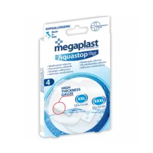 Megaplast Aquastop pansement boîte de 4, pansements imperméables et protecteurs pour petites blessures, disponible en parapharmacie Kénitra