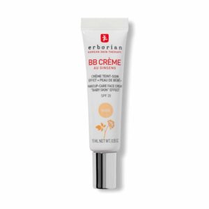 BB crème Erborian au ginseng teinte nude, hydrate et unifie le teint avec protection SPF20 pour un éclat naturel, disponible en parapharmacie à Kénitra et parapharmacie en ligne.