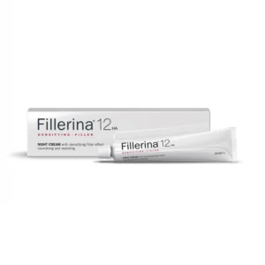 Crème de nuit Fillerina 12 HA Grade 3 – soin densifiant anti-âge, disponible en parapharmacie Kénitra et parapharmacie en ligne.