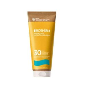 Lait solaire hydratant Biotherm Waterlover SPF 30+ 200 ml – soin protecteur visage et corps, disponible en parapharmacie à Kénitra