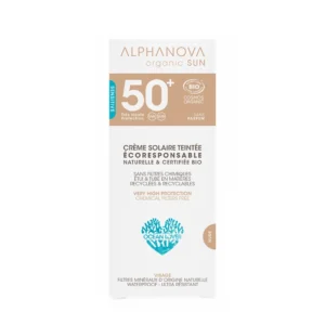 ALPHANOVA Crème solaire certifiée bio SPF 50+ (Sensitive), très haute protection pour peaux sensibles, disponible en parapharmacie à Kénitra et sur notre parapharmacie en ligne